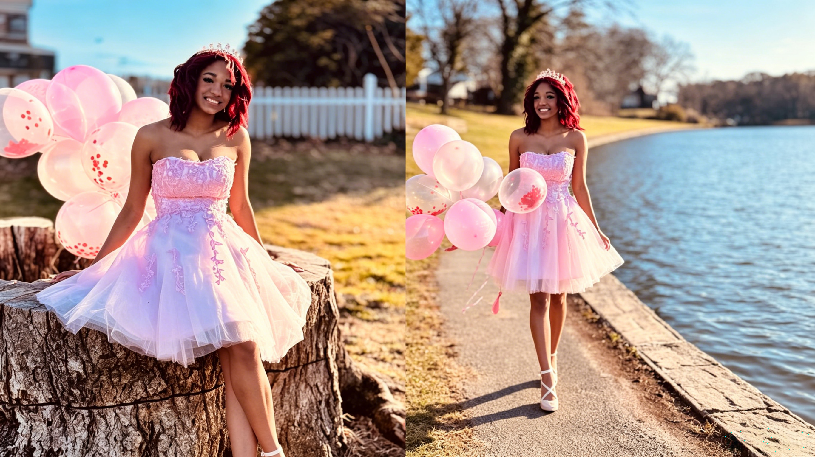 quincea&ntilde;era photoshoot outfit