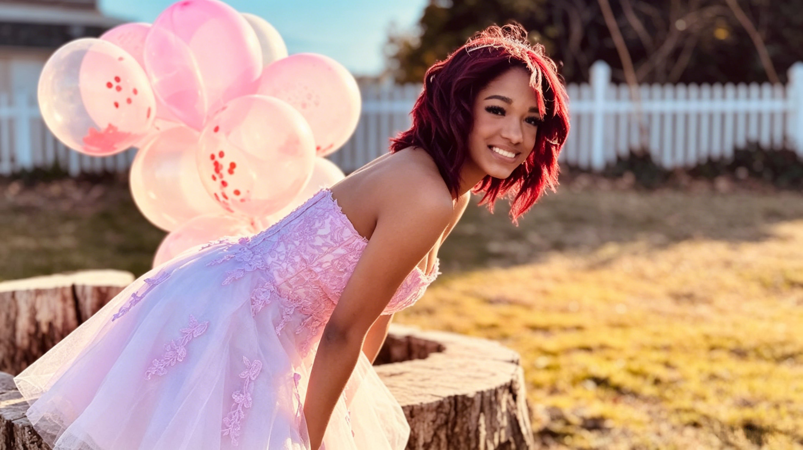 pink lavender quince dress