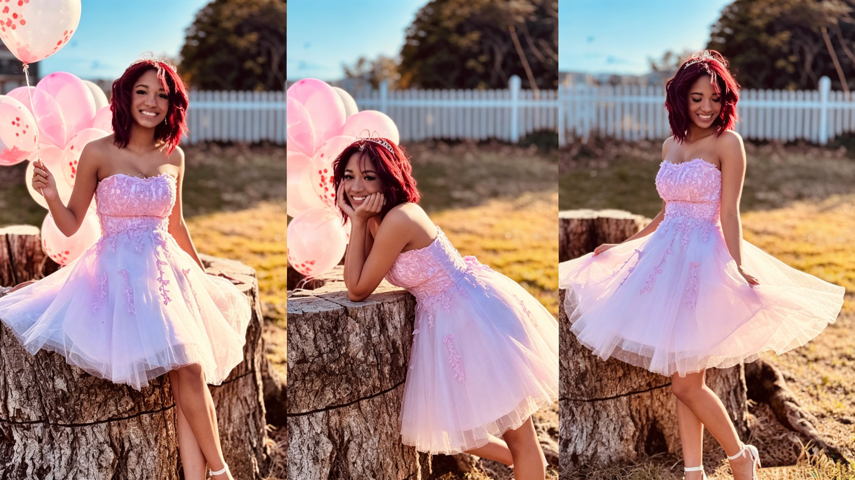 short quincea&ntilde;era dress